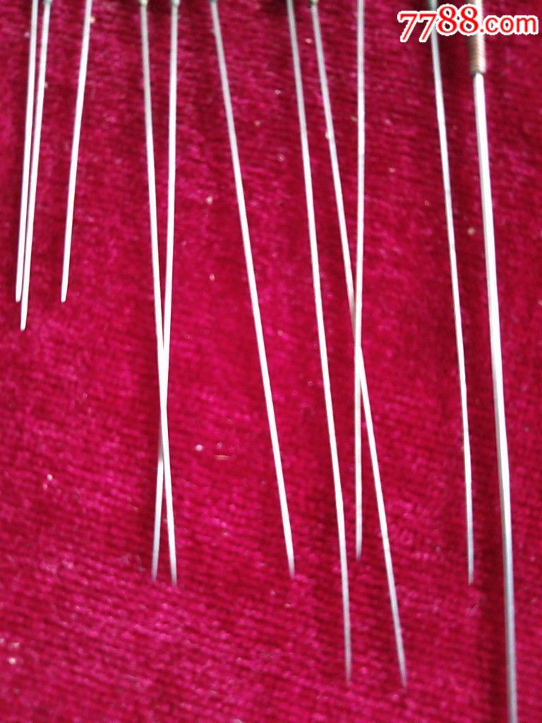 清代中医针灸银针21根,少见的大粗长针长达20公分表层