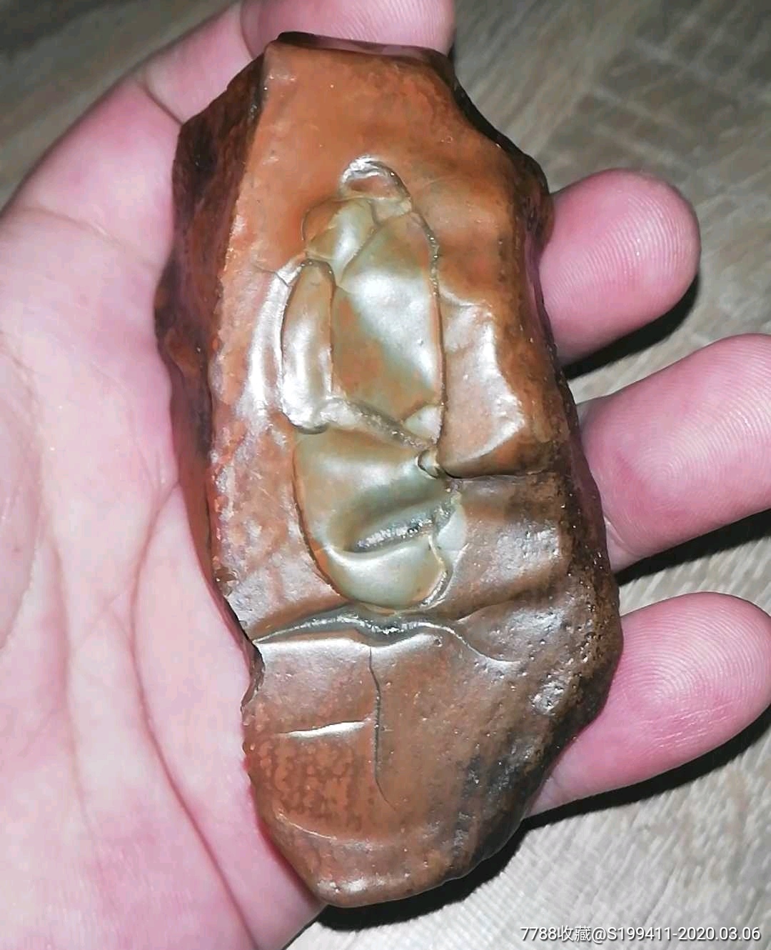 戈壁地表原石老皮牙石象形石王者归来霸气十足的沙漠漆蝰啊蛇王者象征