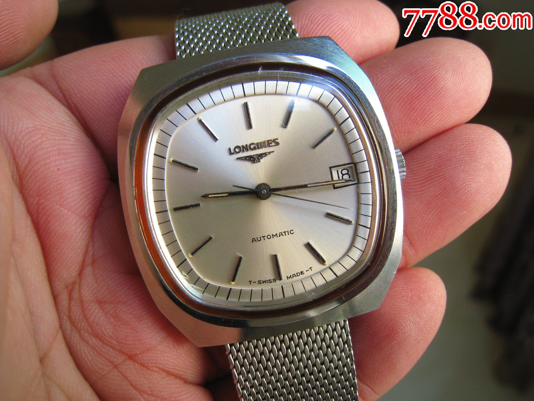 瑞士古董表浪琴(9)80中古表(自动)男好品-手表/腕表-7788白瓷收藏